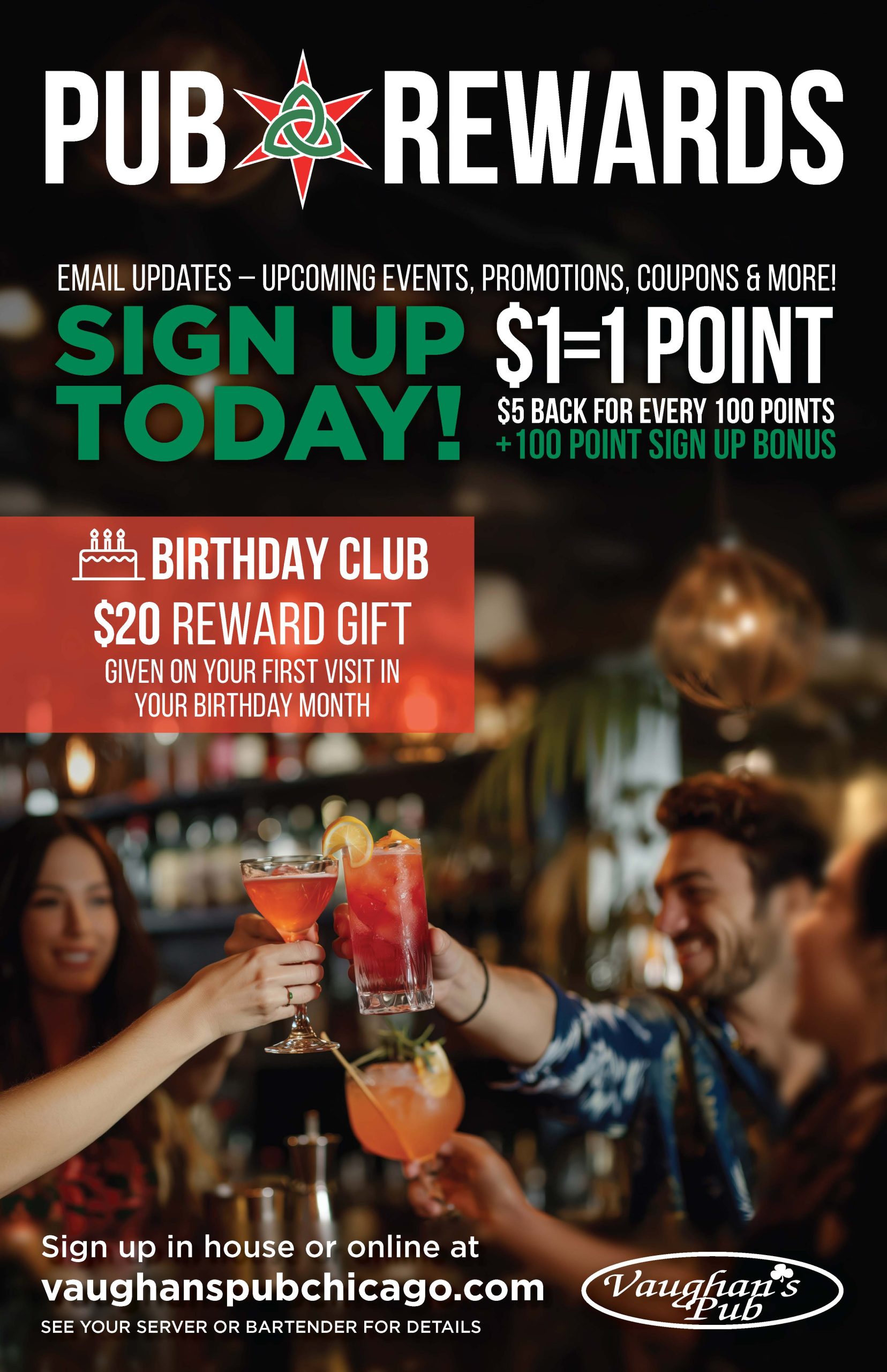 Pub rewards flyer